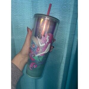 NEW Starbucks 2024 Holiday Iridescent Holographic Siren Shell Star Lid Tumbler